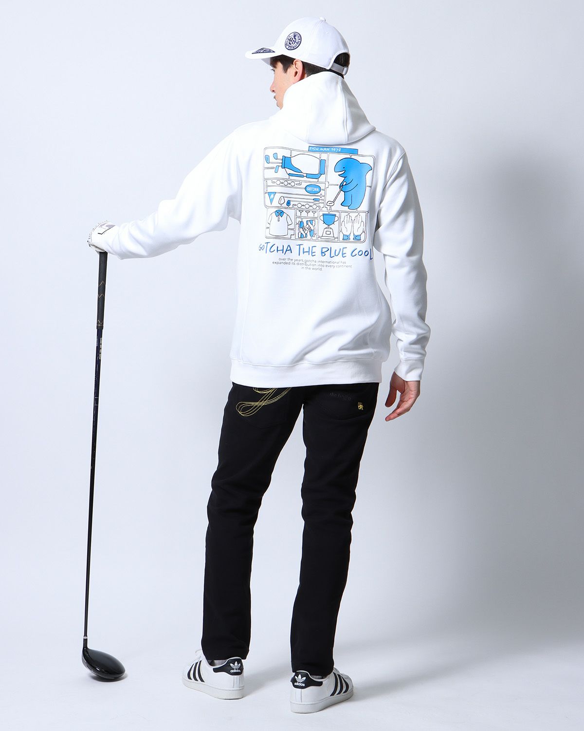 ホワイト：180cm/70kg(Lサイズ着用)