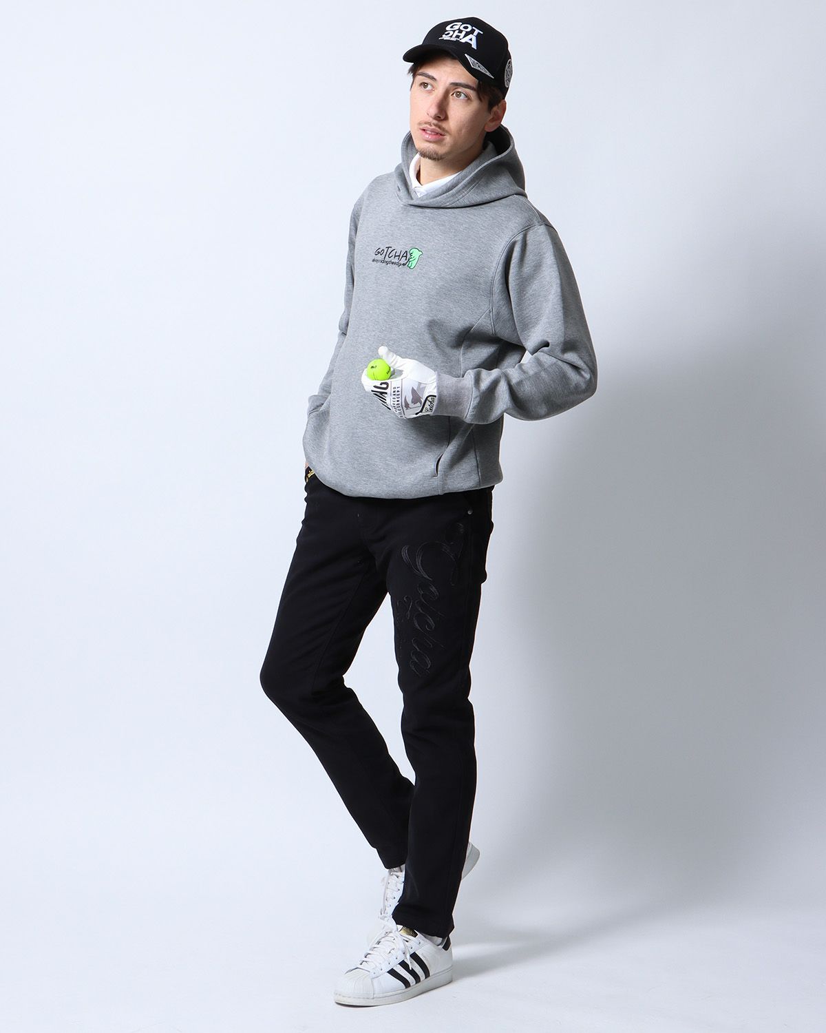 杢グレー：180cm/70kg(Lサイズ着用)