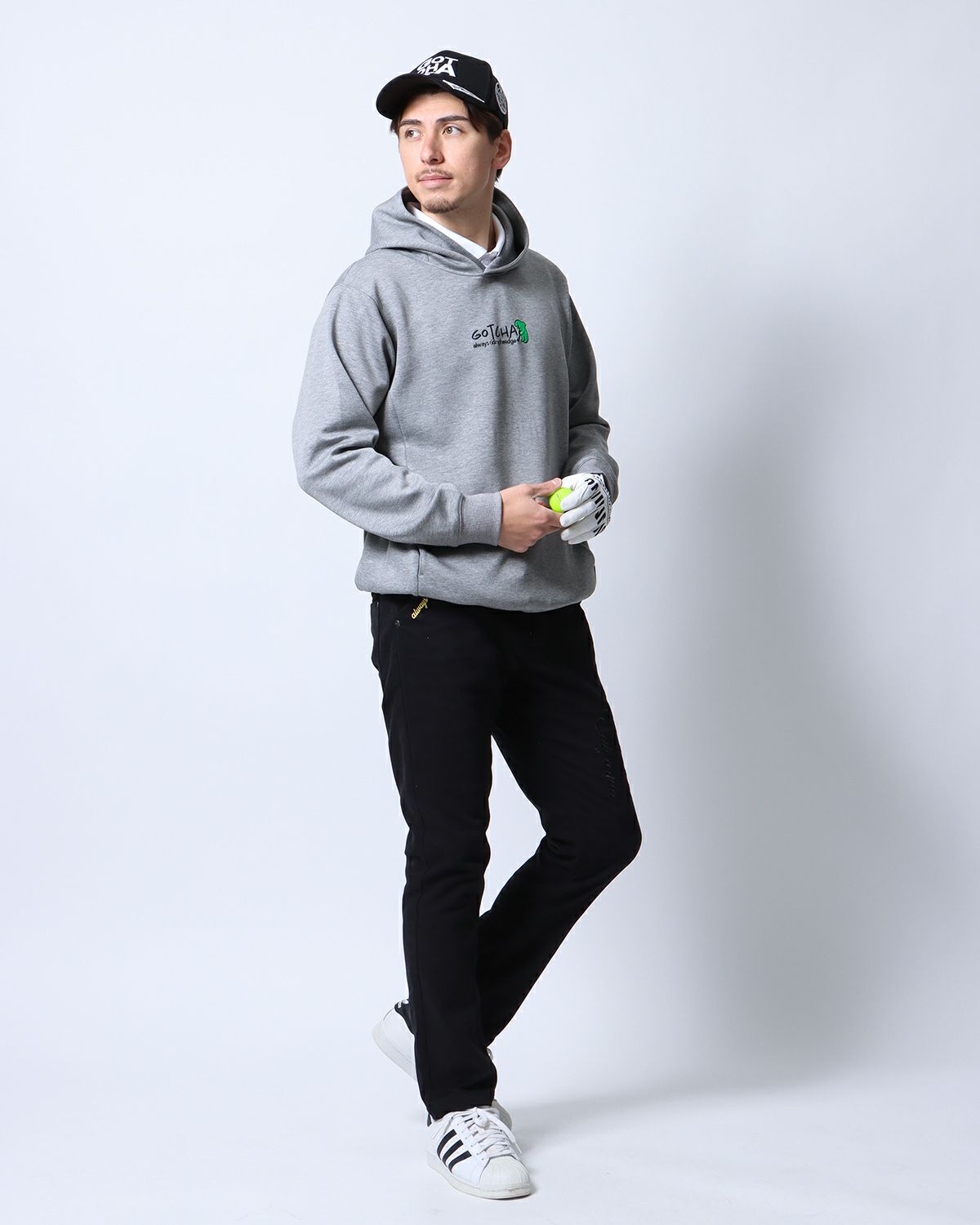 杢グレー：180cm/70kg(Lサイズ着用)