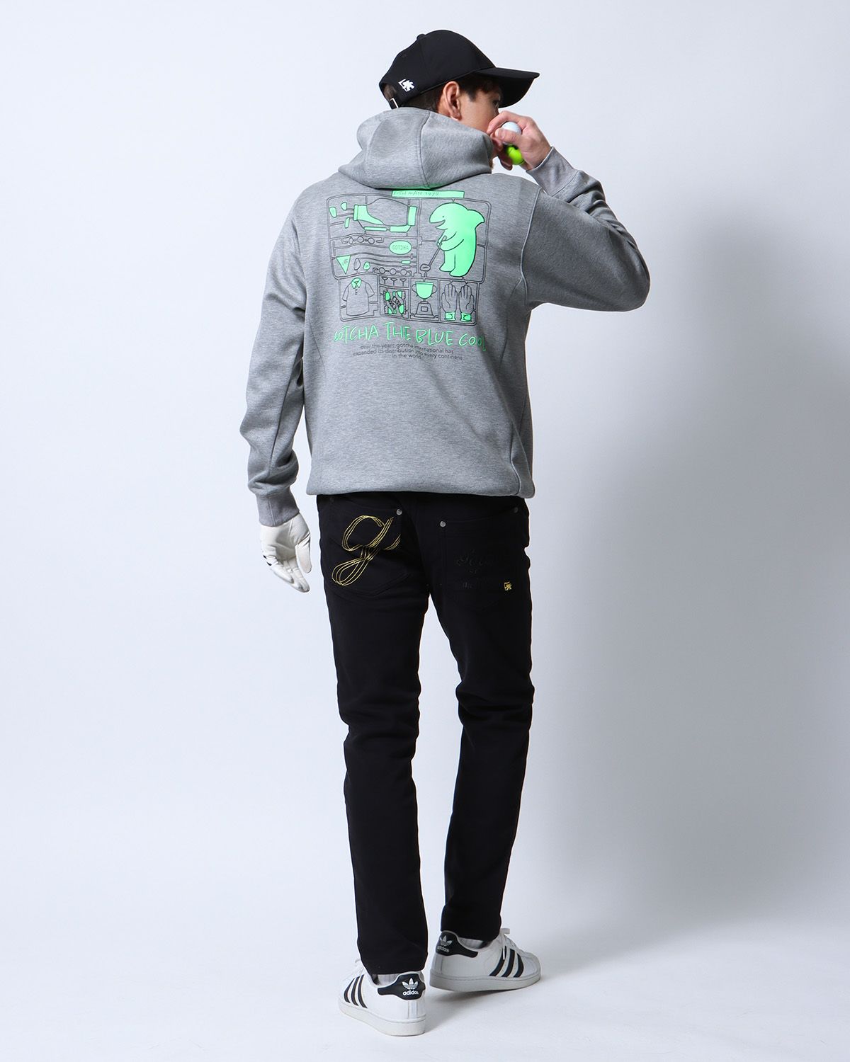 杢グレー：180cm/70kg(Lサイズ着用)