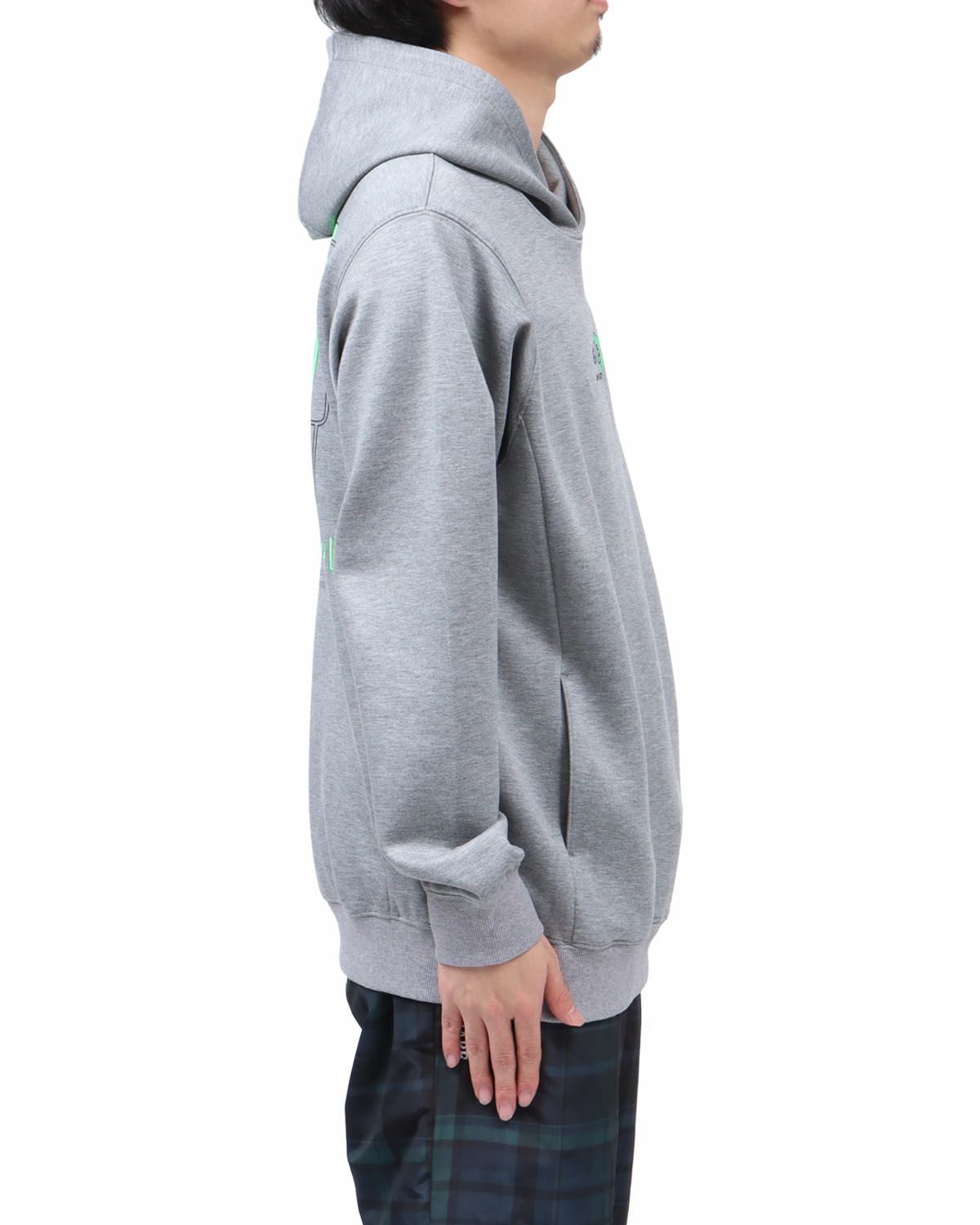 杢グレー：173cm63kg(Lサイズ着用)