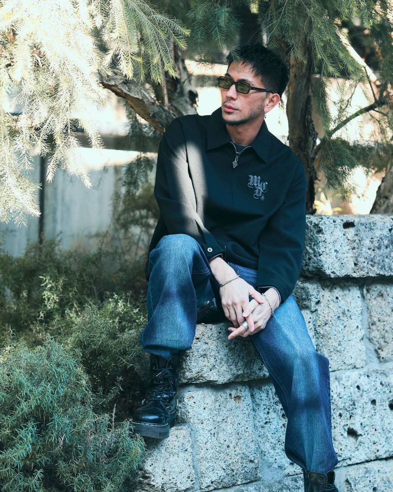 インディゴ:183cm(Lサイズ着用)