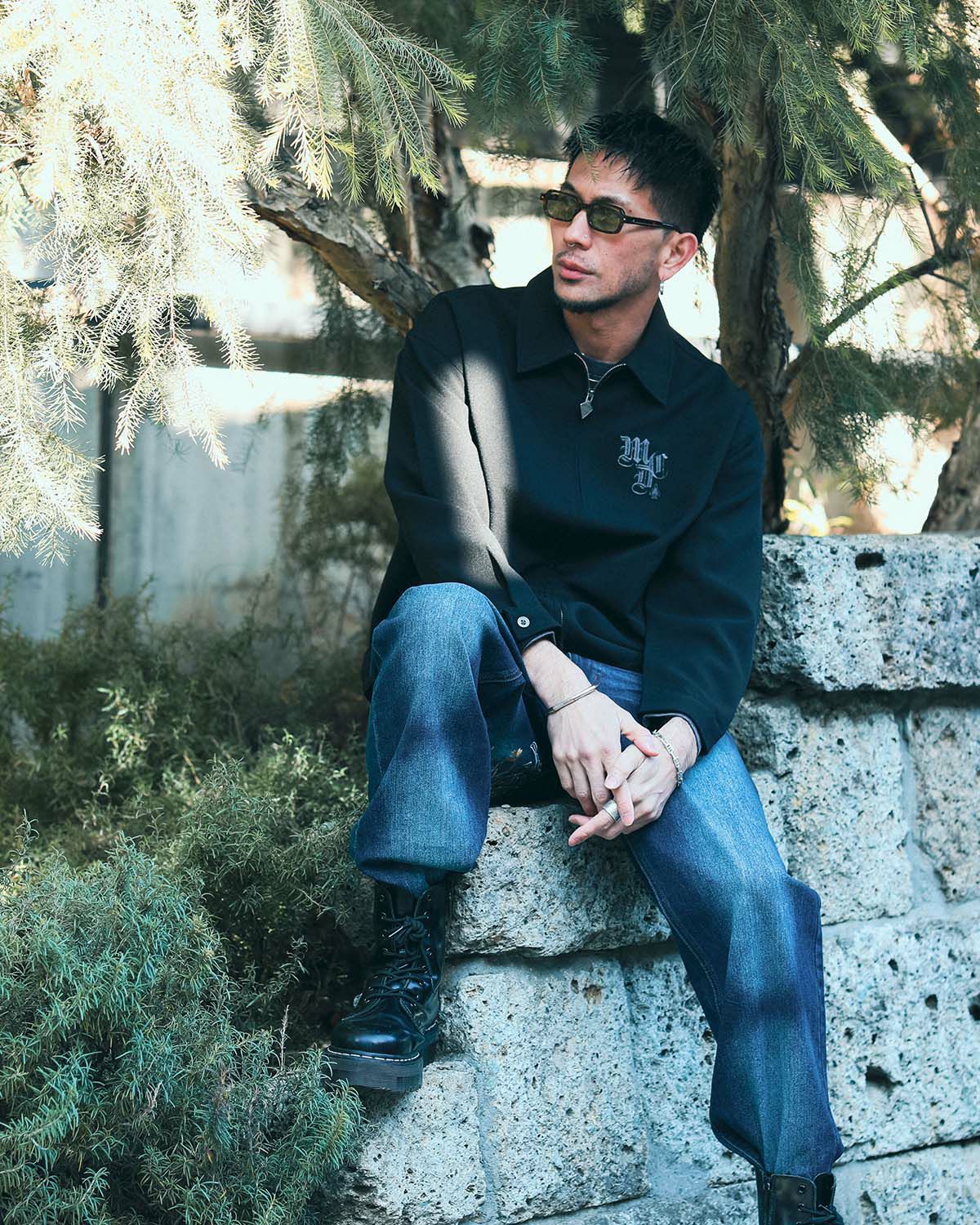 インディゴ:183cm(Lサイズ着用)