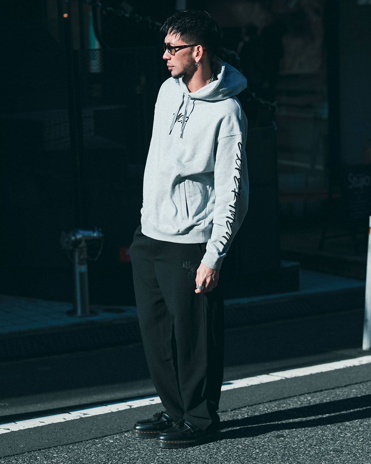 杢グレー:183cm(Lサイズ着用)