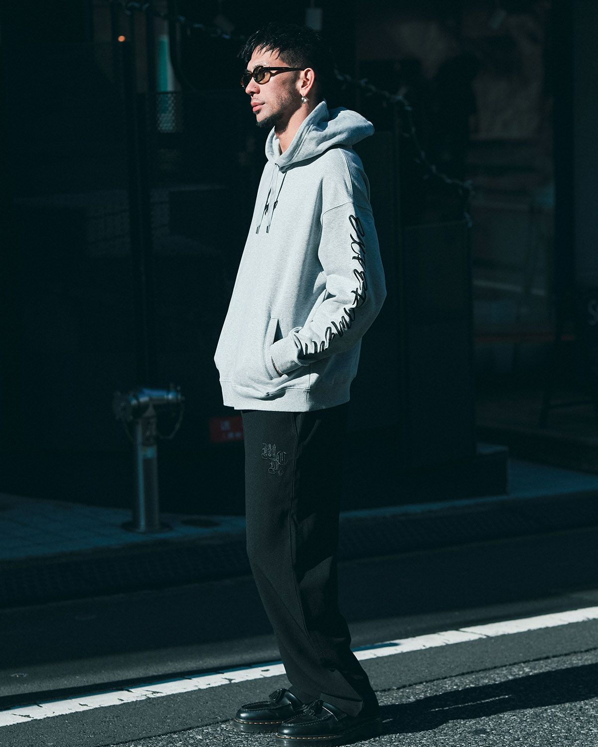 杢グレー:183cm(Lサイズ着用)