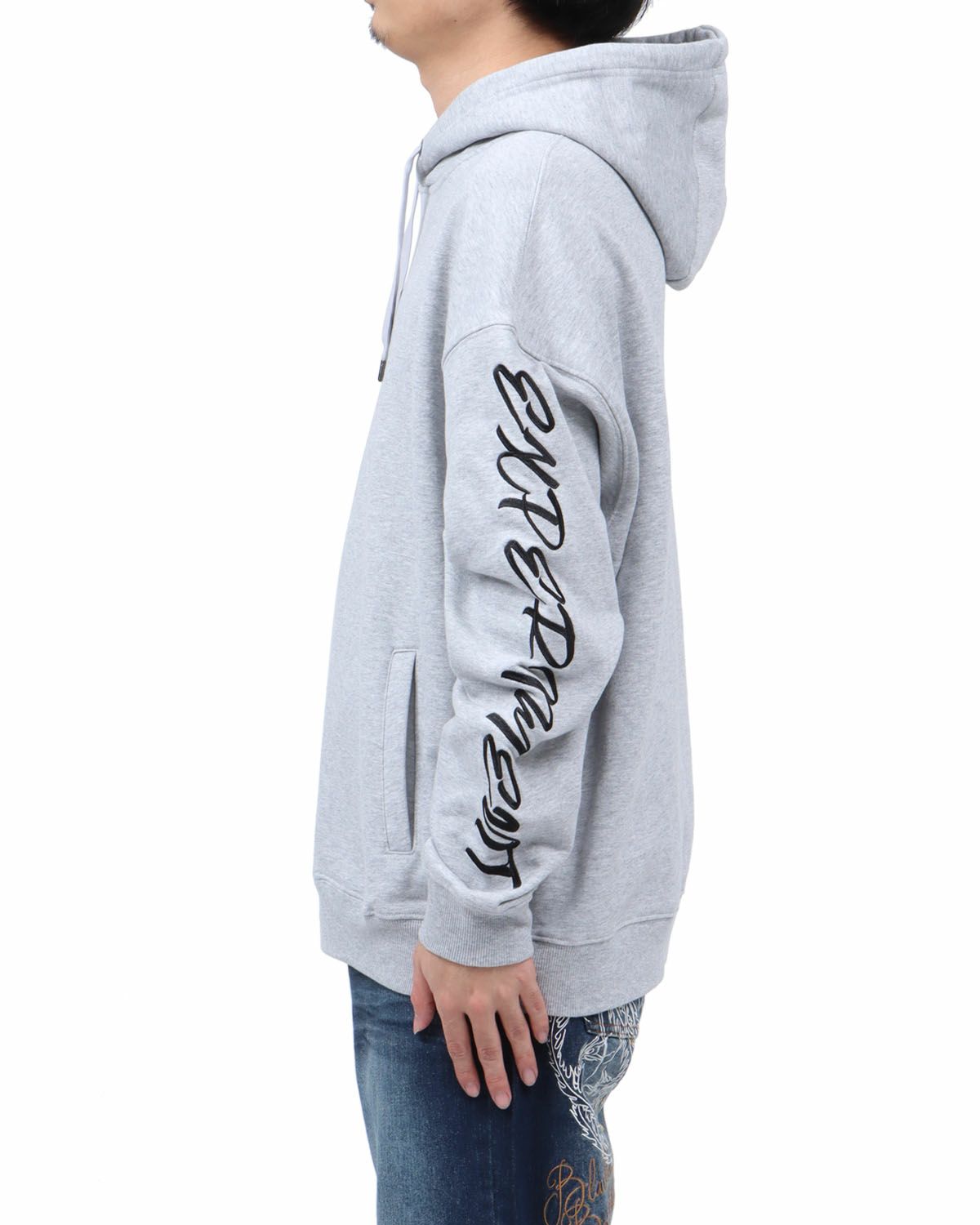 杢グレー：173cm63kg(Lサイズ着用)