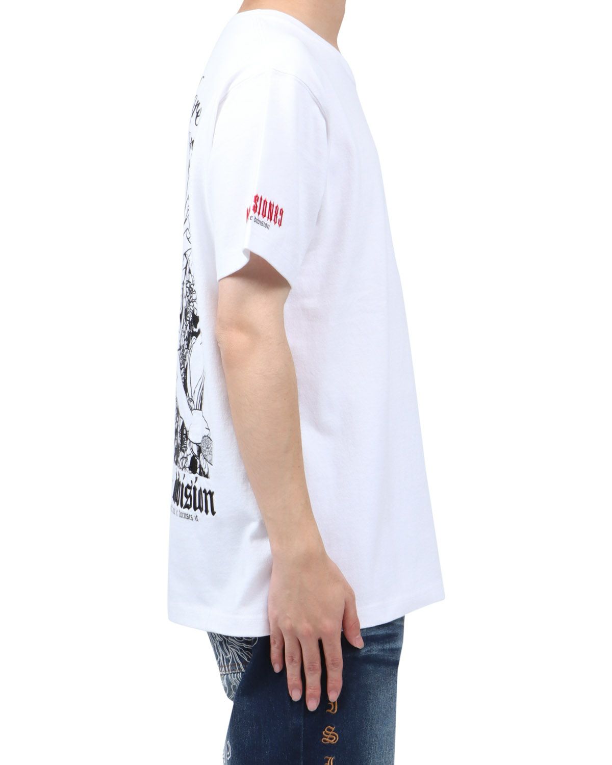 ホワイト：173cm63kg(Lサイズ着用)