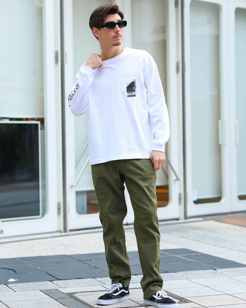 カーキ：180cm/70kg(Lサイズ着用)