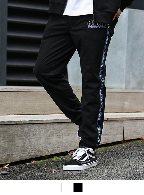 ブルーグラデ ロゴライン セットアップ イージーパンツ