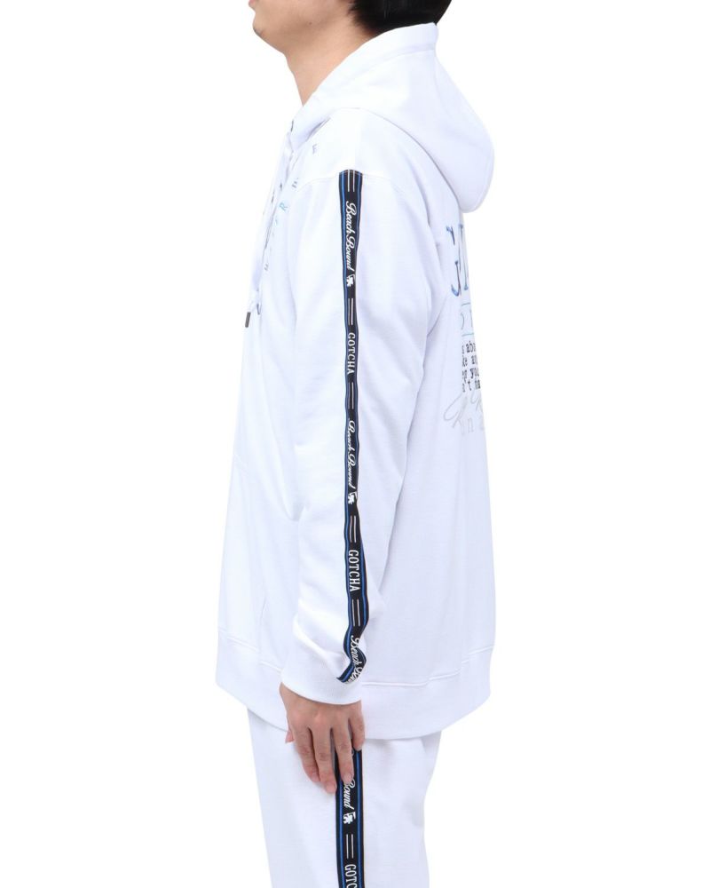 ホワイト：173cm63kg(Lサイズ着用)