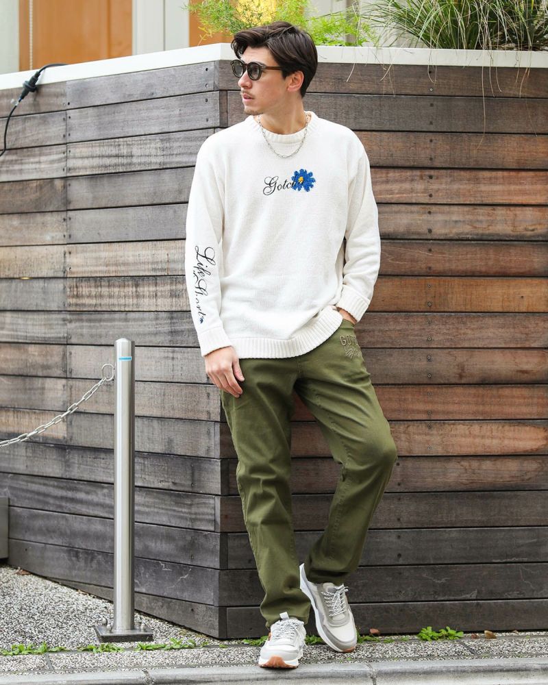 ホワイト：180cm/70kg(Lサイズ着用)