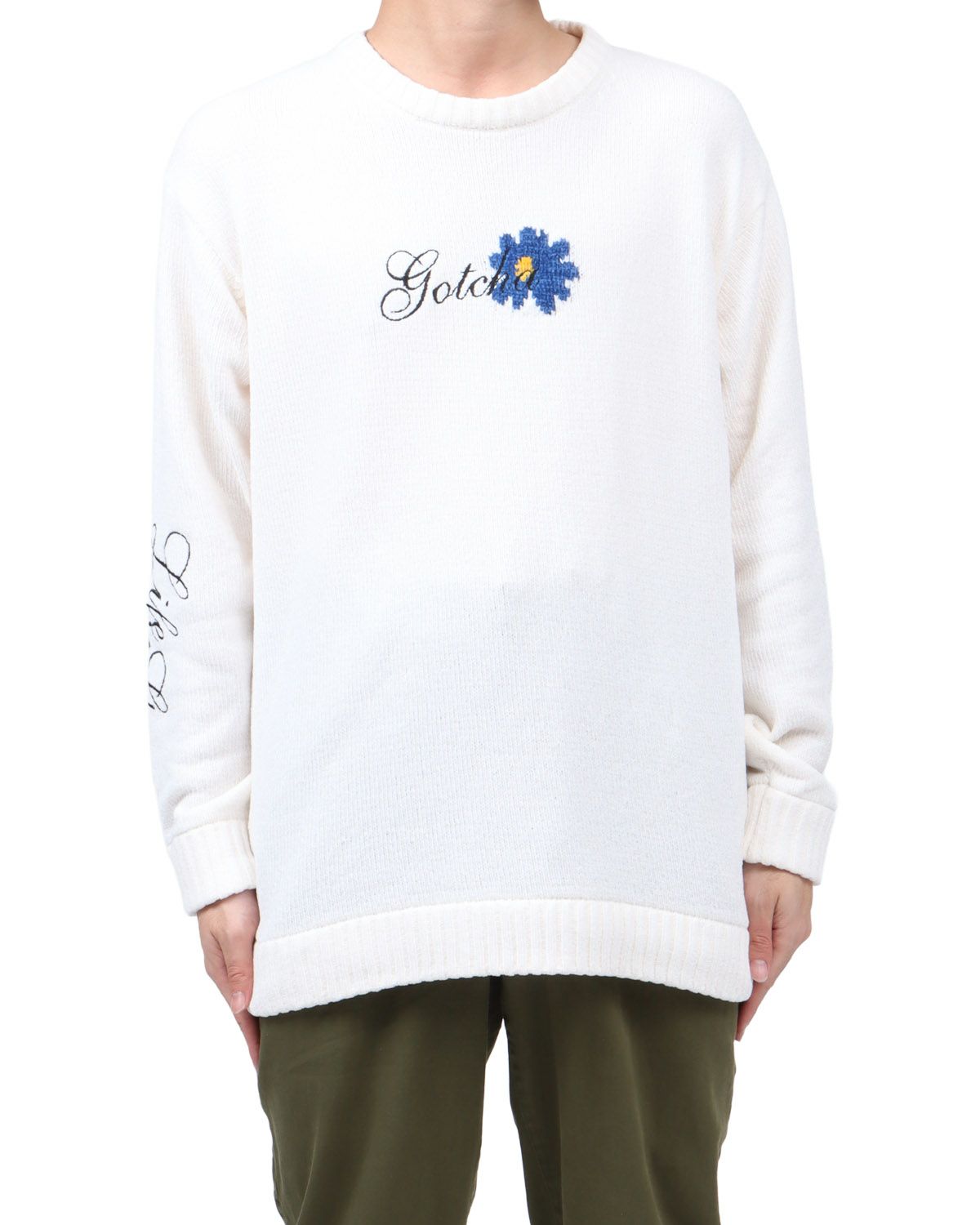 ホワイト：173cm63kg(Lサイズ着用)