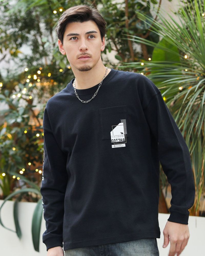 ブラック：180cm/70kg(Lサイズ着用)