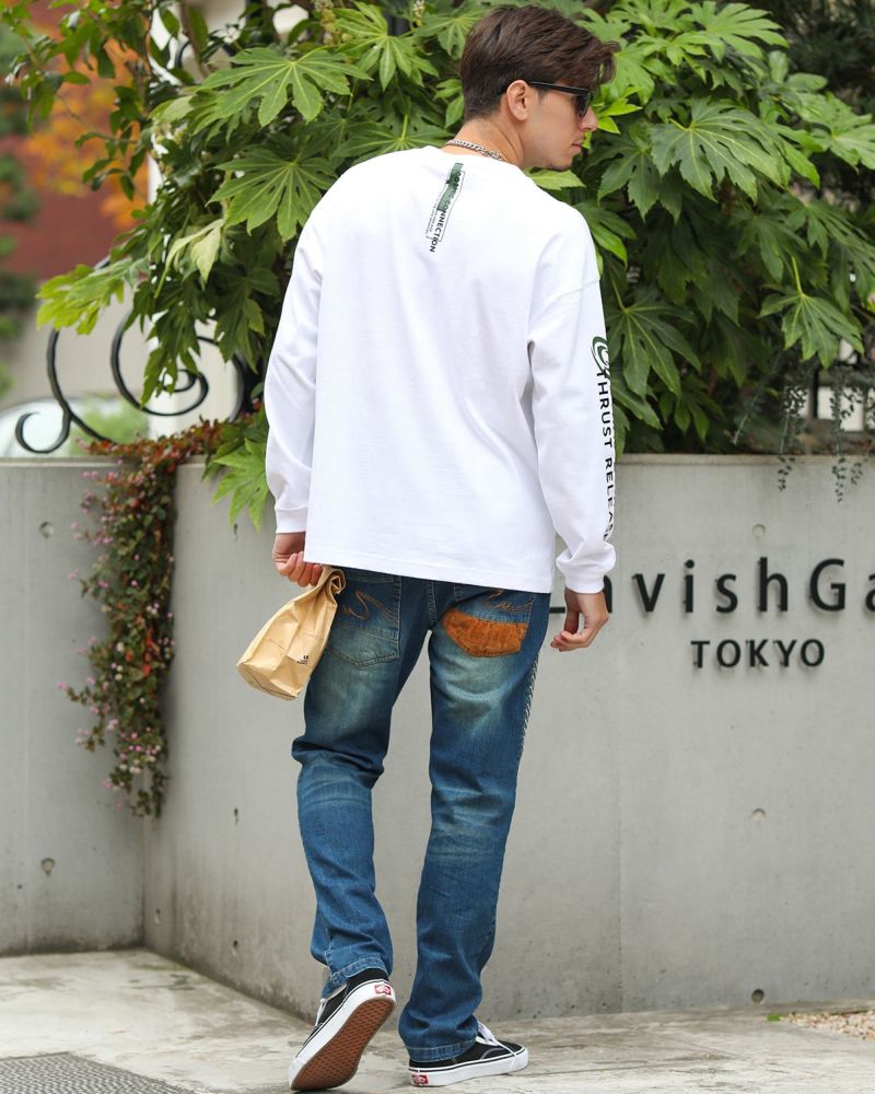 ホワイト：180cm/70kg(Lサイズ着用)