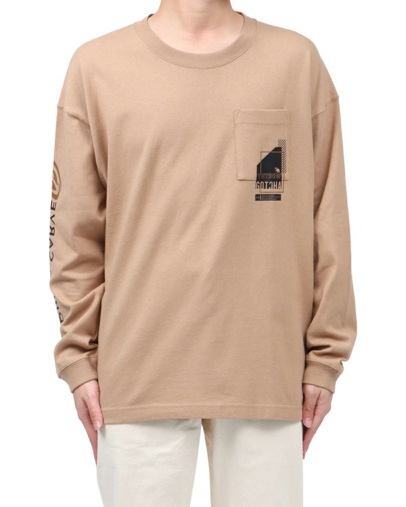 ベージュ：173cm63kg(Lサイズ着用)