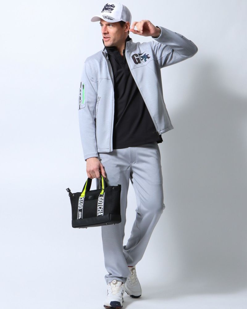 グレー：183cm/70kg(Lサイズ着用)