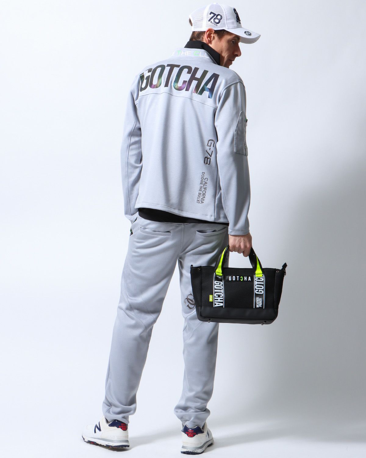 グレー：183cm/70kg(Lサイズ着用)