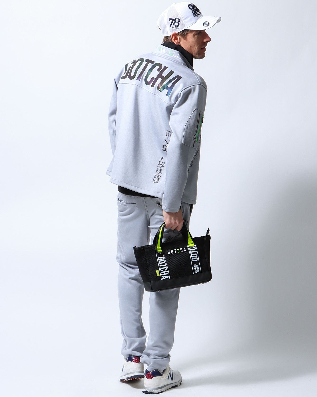 グレー：183cm/70kg(Lサイズ着用)