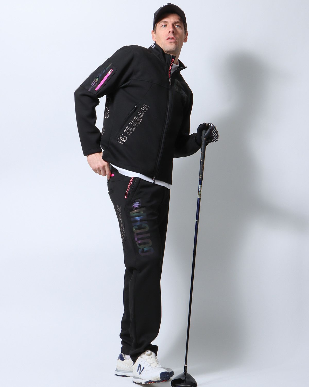 ブラック：183cm/70kg(Lサイズ着用)