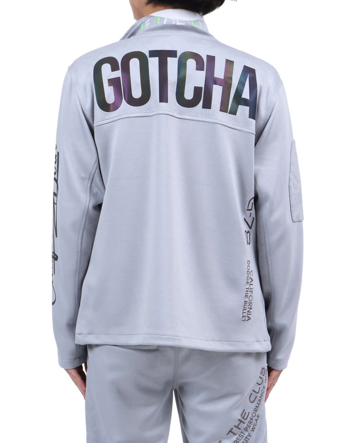 グレー：173cm63kg(Lサイズ着用)