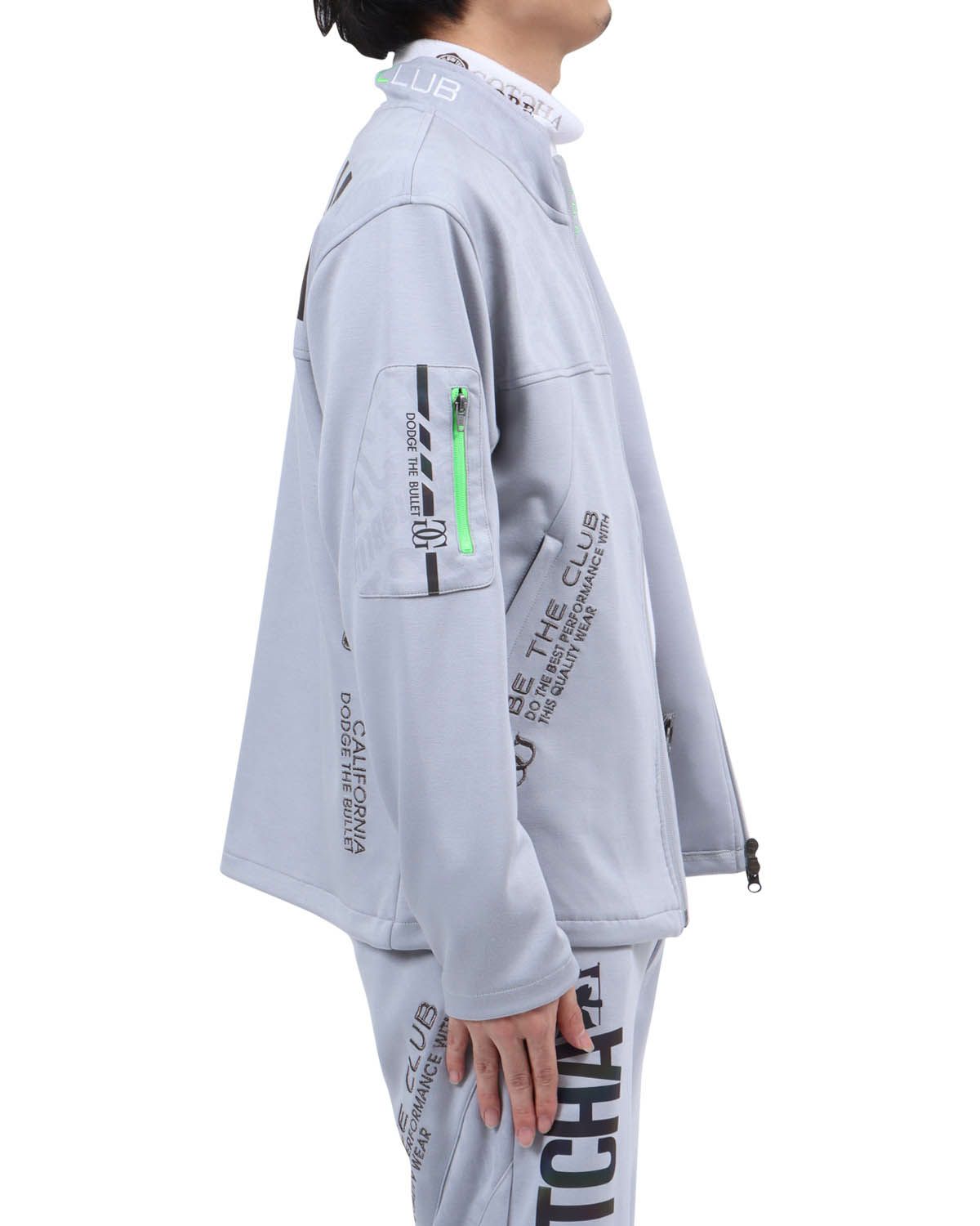 グレー：173cm63kg(Lサイズ着用)