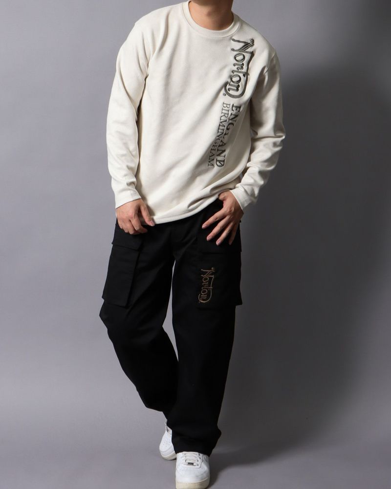 オフホワイト：178cm/75kg(Lサイズ着用)