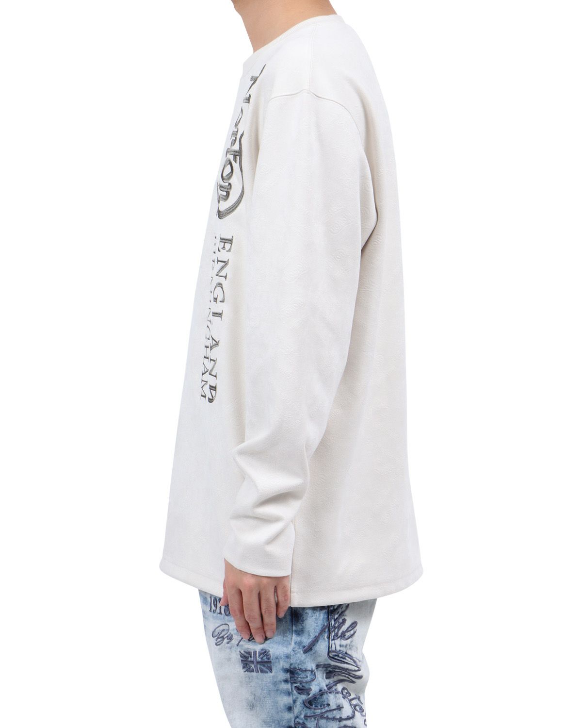 オフホワイト：173cm63kg(Lサイズ着用)