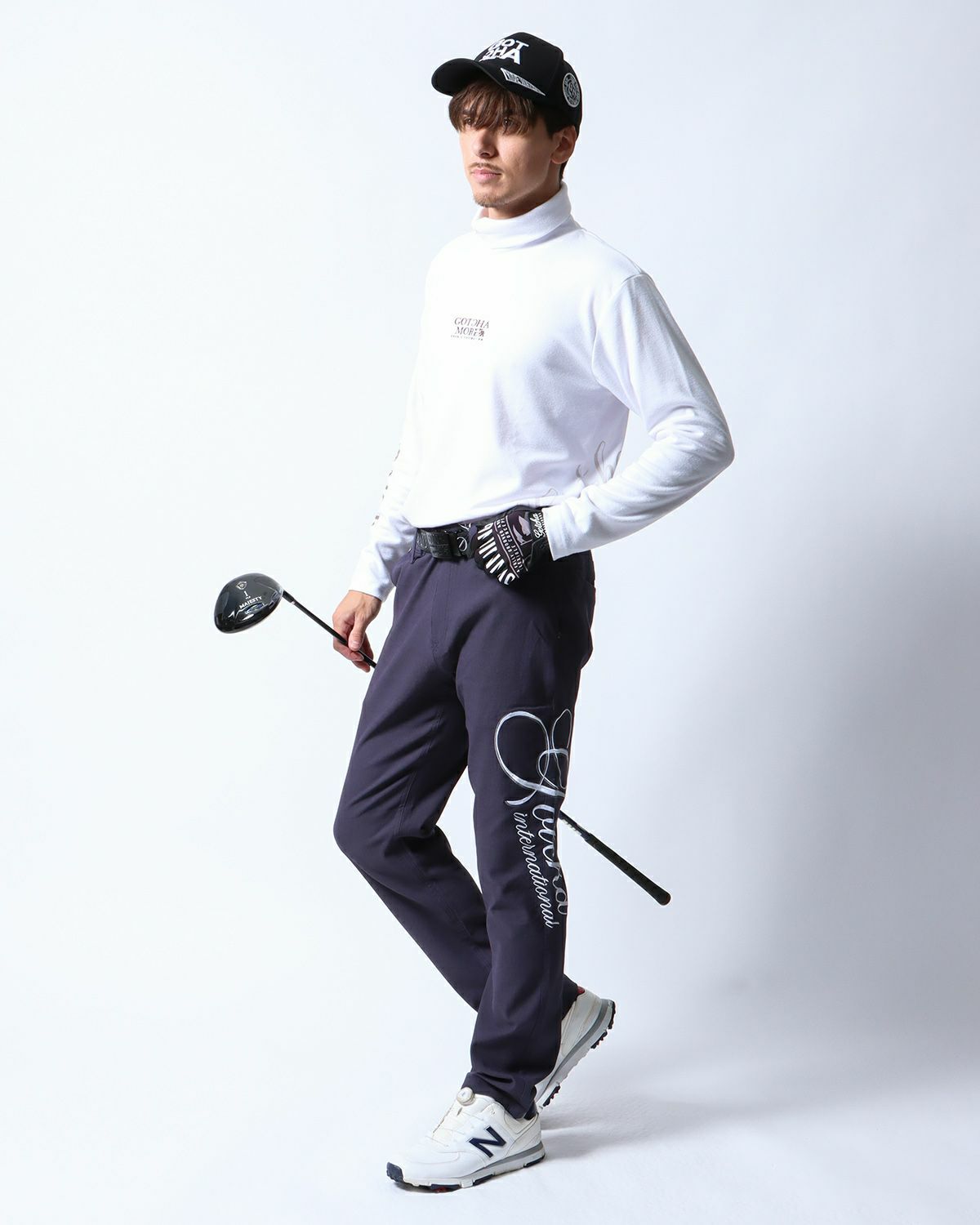 チャコール：180cm/70kg(Lサイズ着用)