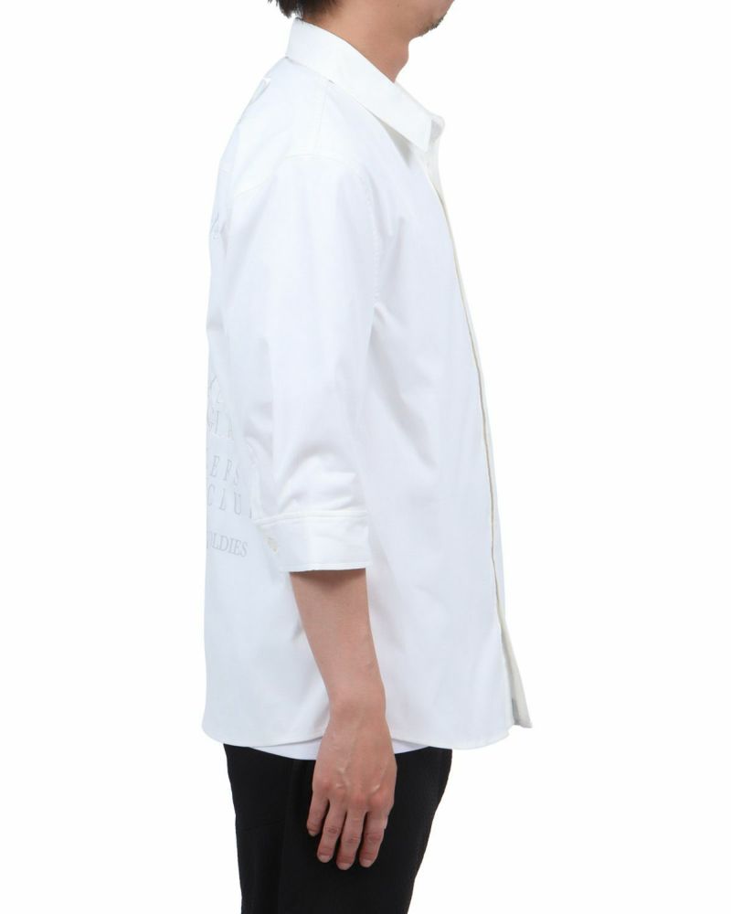 ホワイト：174cm62kg(Lサイズ着用)