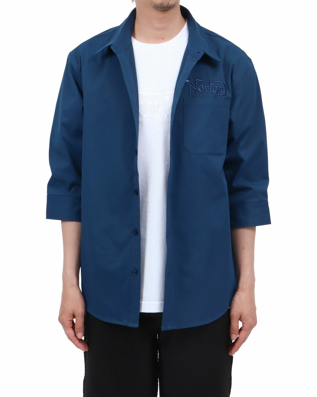 ブルー：174cm62kg(Lサイズ着用)