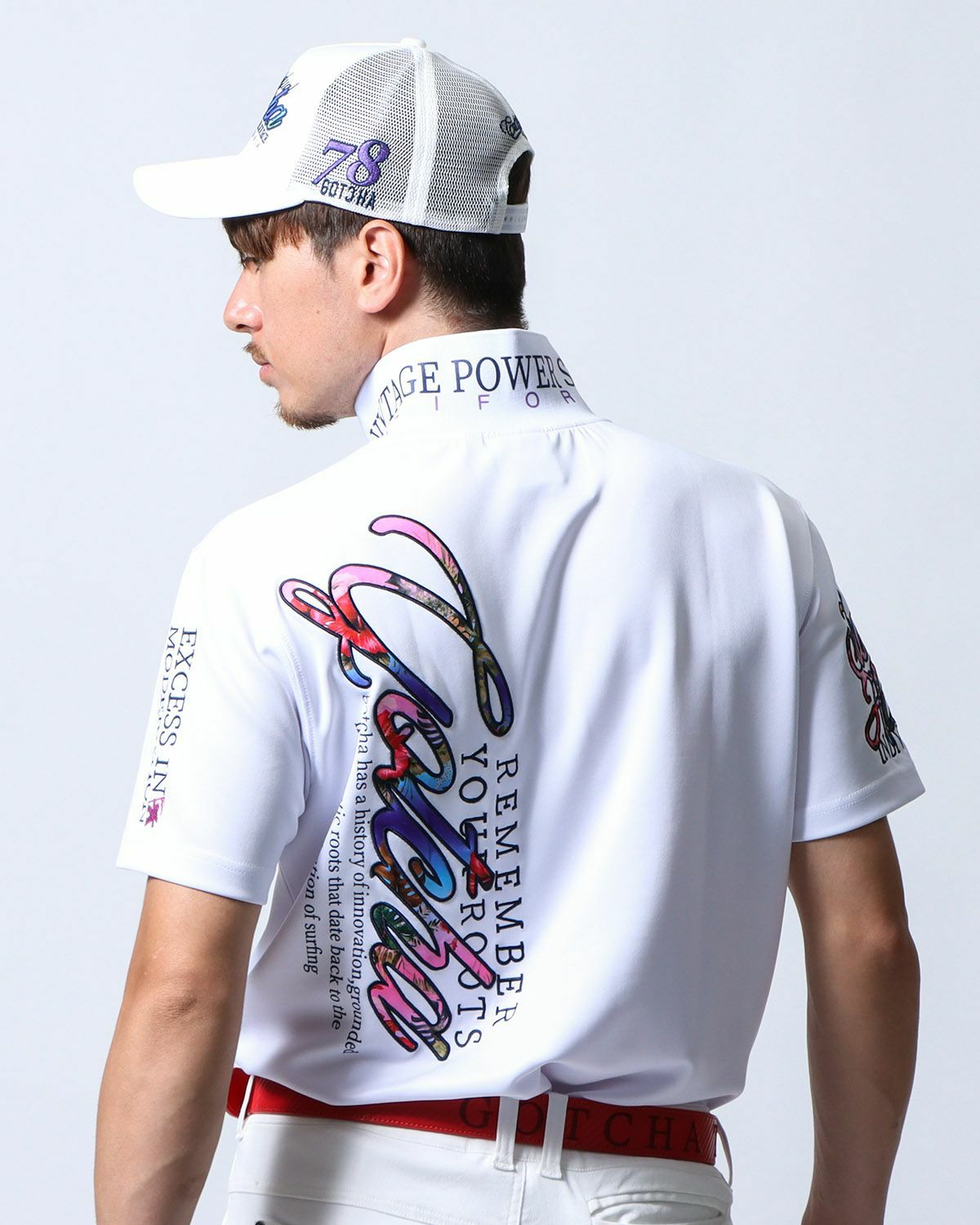 パープル：180cm/70kg(Lサイズ着用)