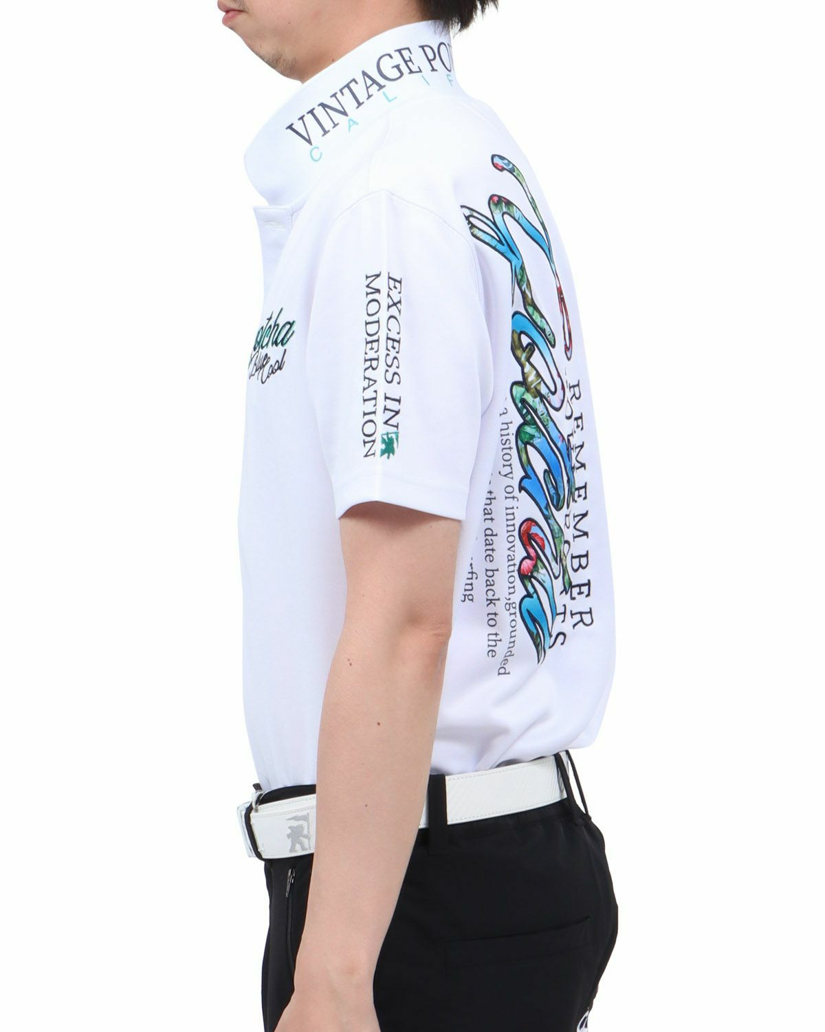 ホワイト：174cm62kg(Lサイズ着用)