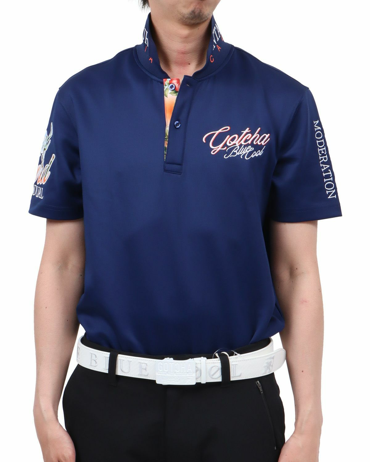 ネイビー：174cm62kg(Lサイズ着用)