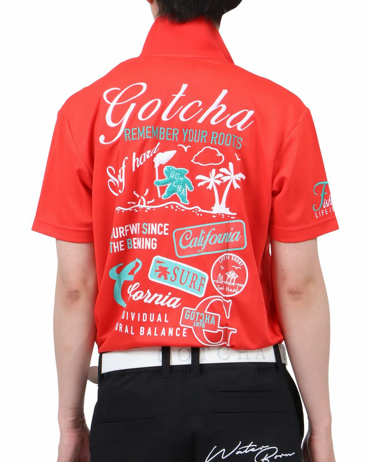 レッド：174cm62kg(Lサイズ着用)