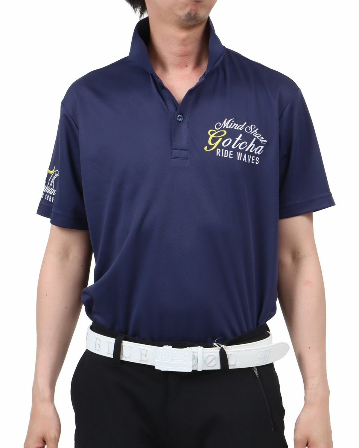 ネイビー：174cm62kg(Lサイズ着用)