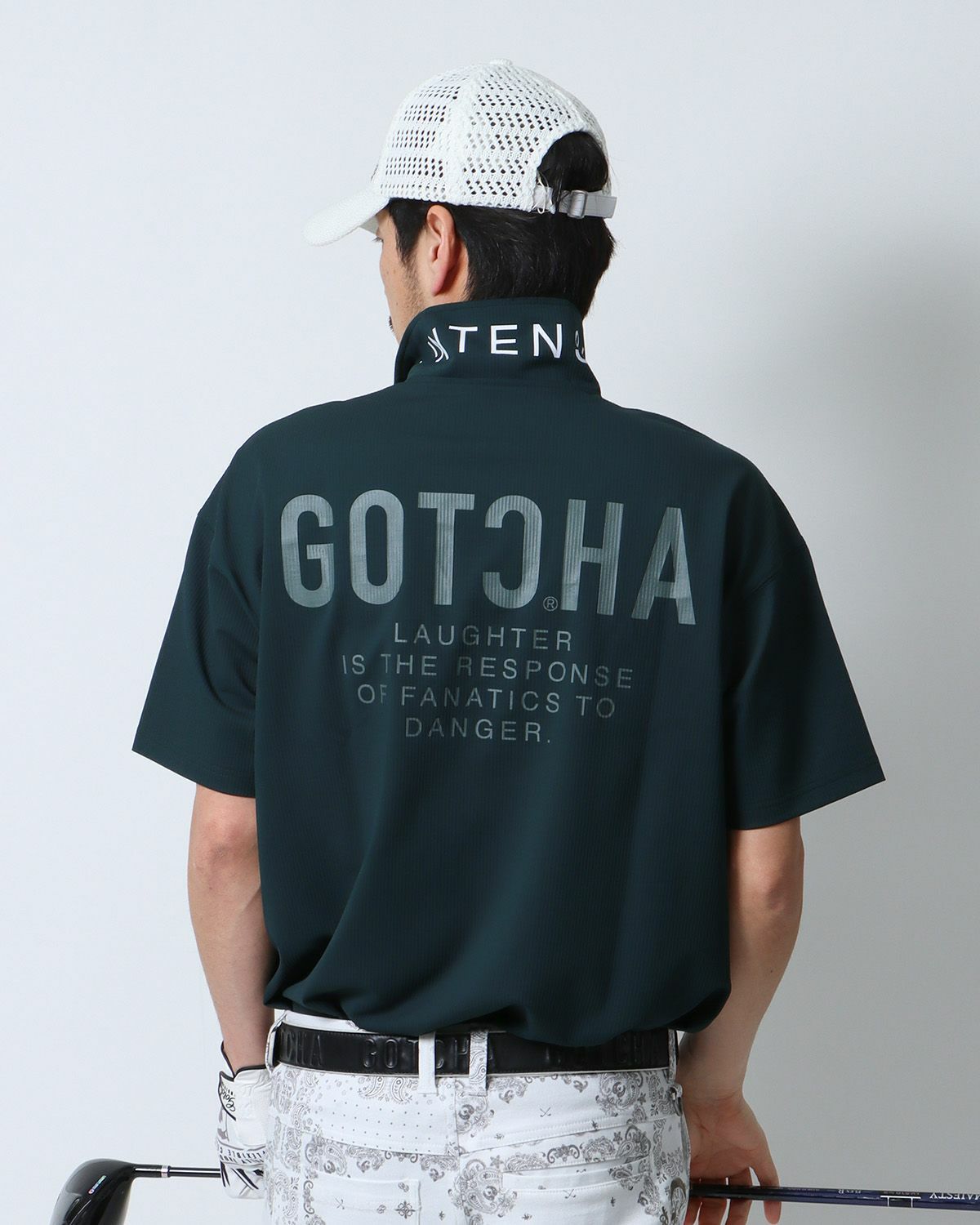 ダークグリーン：180cm67kg(Lサイズ着用)