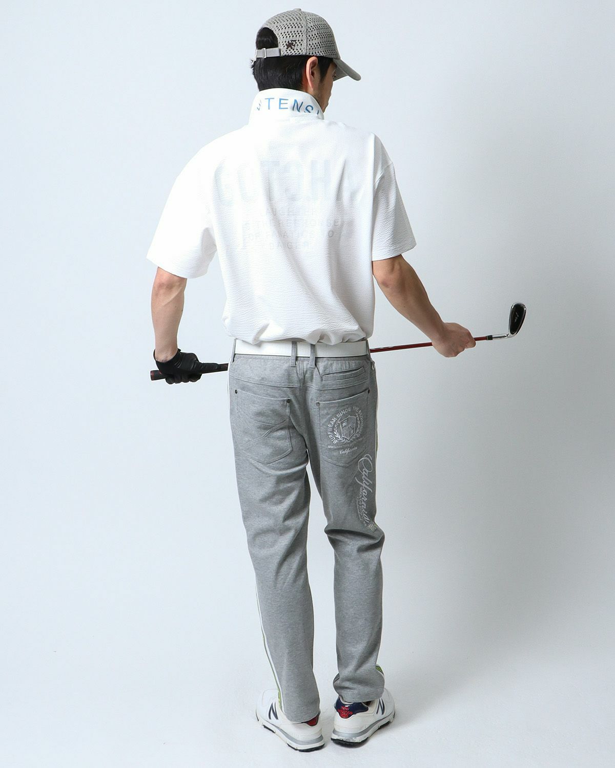 ホワイト：180cm67kg(Lサイズ着用)