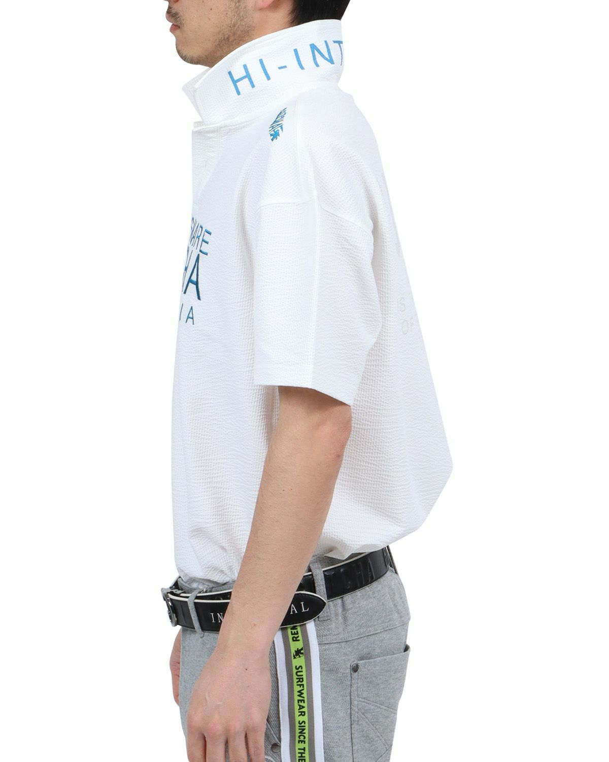 ホワイト：180cm67kg(Lサイズ着用)