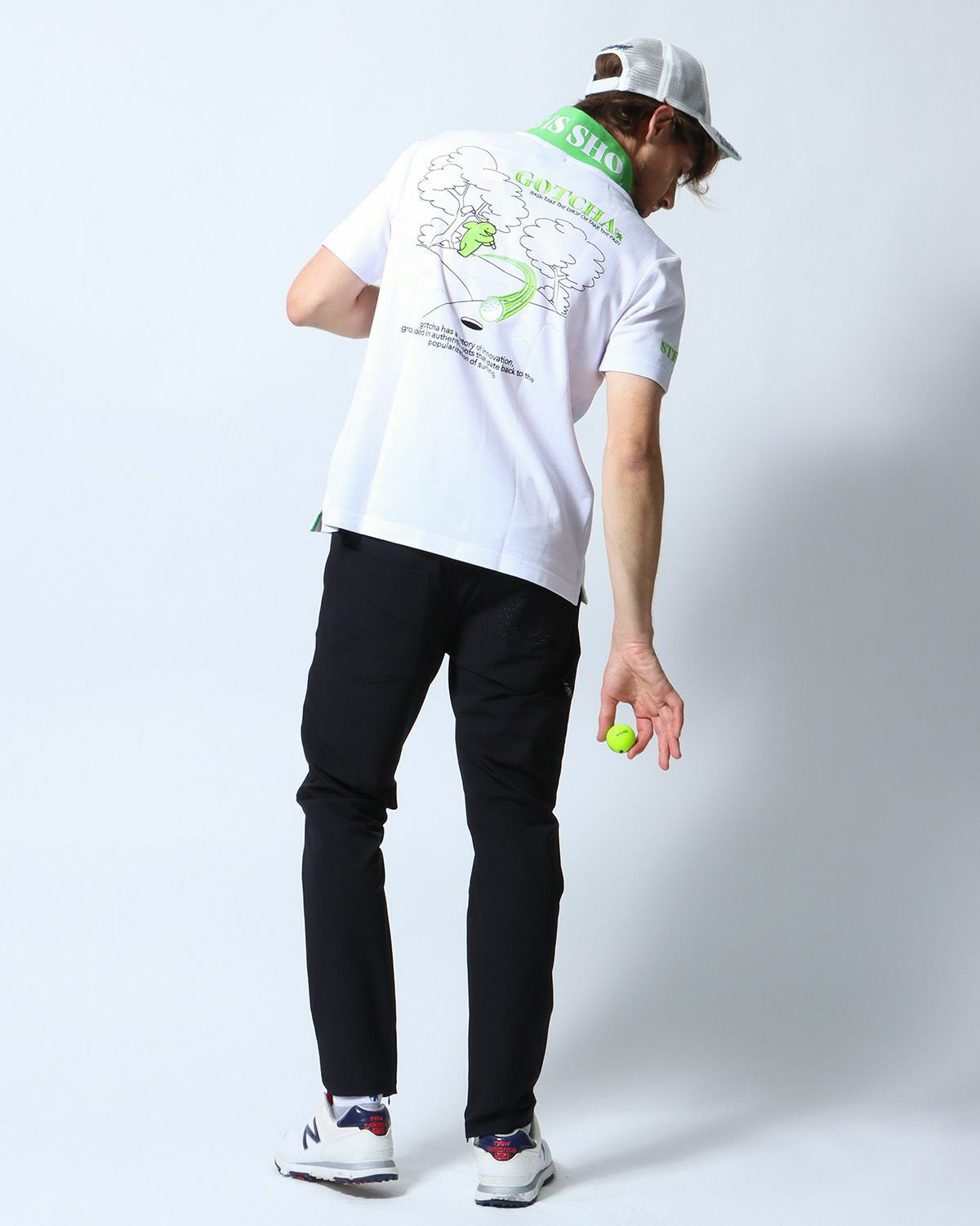 ホワイト：183cm/70kg(Lサイズ着用)