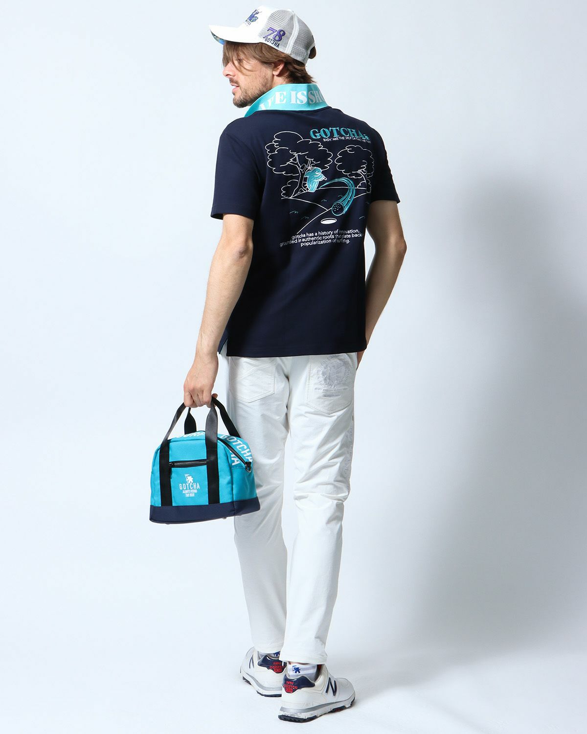 ネイビー：183cm/70kg(Lサイズ着用)