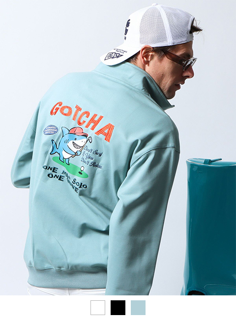 ドローイングシャーク ハーフジップ ポンチ トレーナー