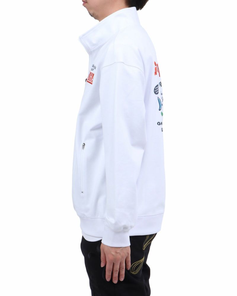 ホワイト：174cm62kg(Lサイズ着用)