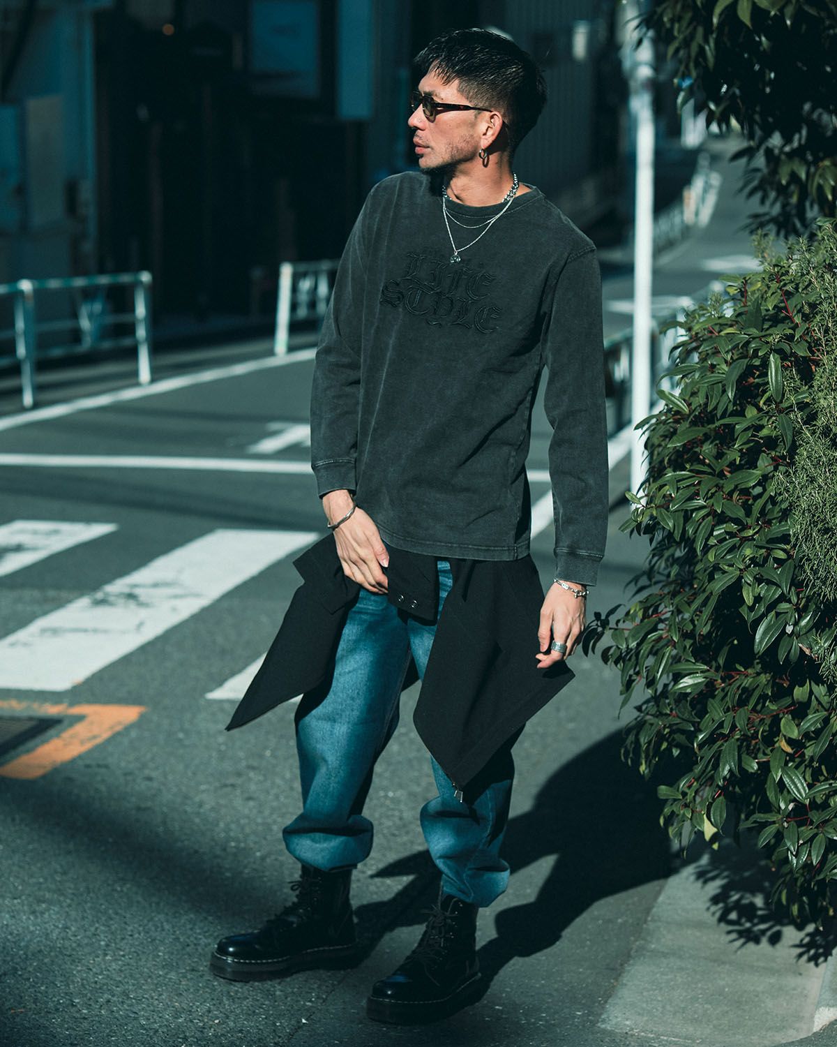 ブラック:183cm(Lサイズ着用)