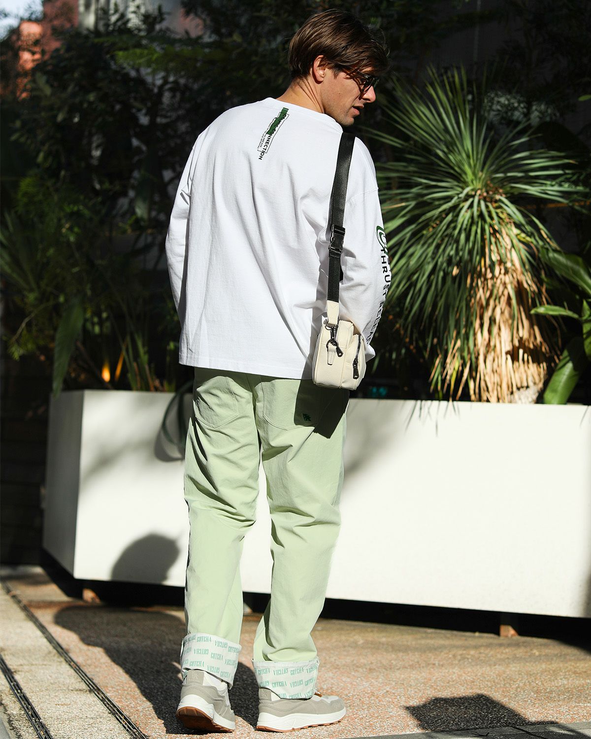 ミントグリーン：183cm/70kg(Lサイズ着用)