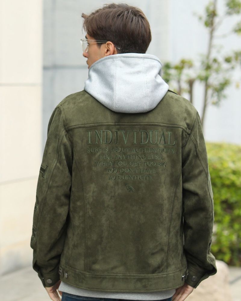 GOTCHA] フード脱着 アームインパクト フェイクスウェード ジャケット