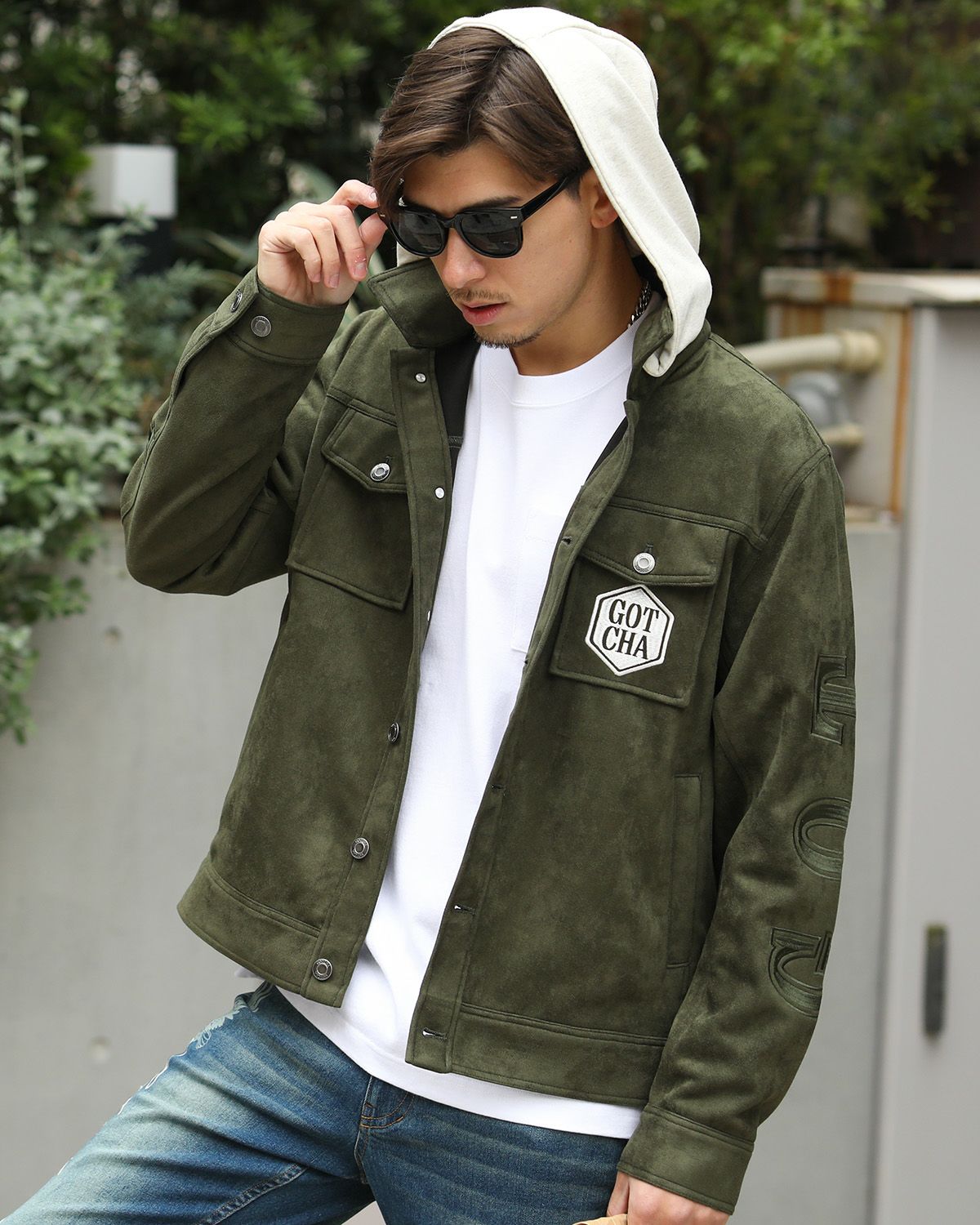 カーキ：180cm/70kg(Lサイズ着用)