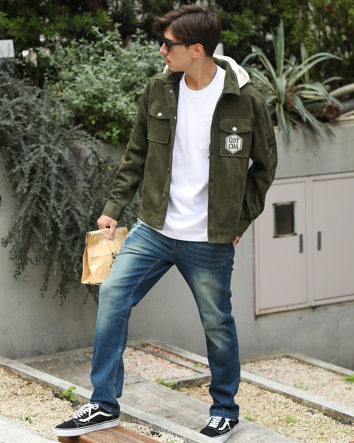 カーキ：180cm/70kg(Lサイズ着用)