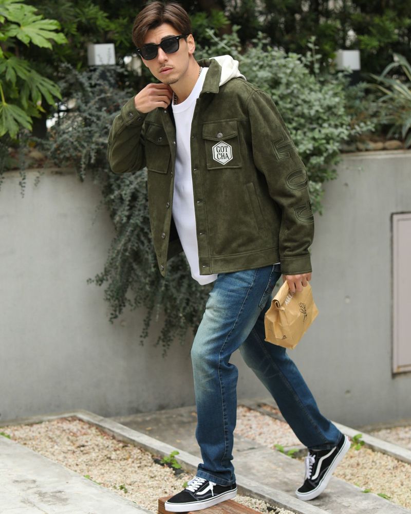 カーキ：180cm/70kg(Lサイズ着用)