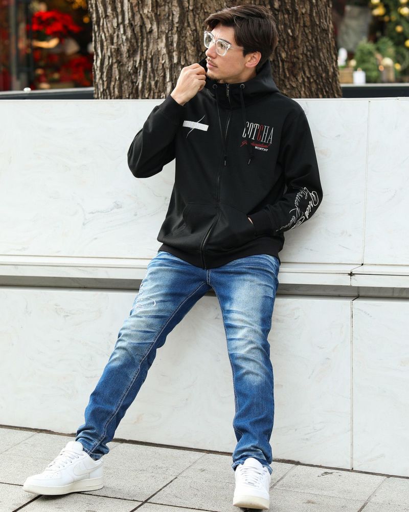 ブラック：180cm/70kg(Lサイズ着用)