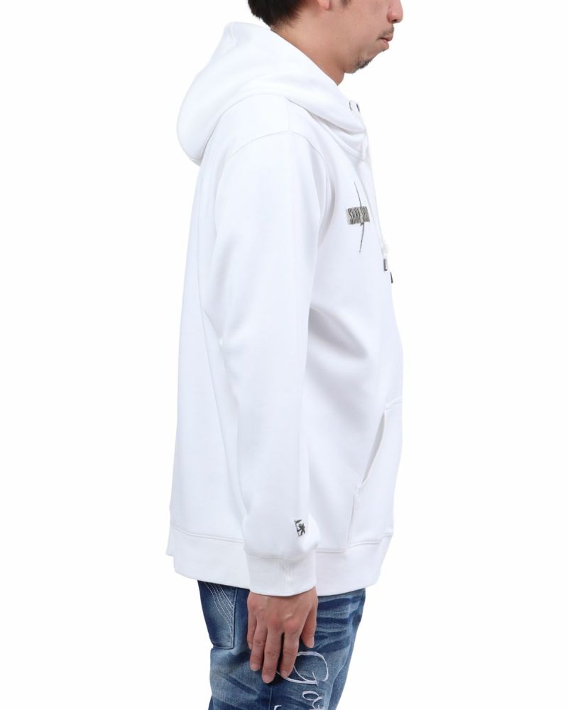 ホワイト：174cm62kg(Lサイズ着用)